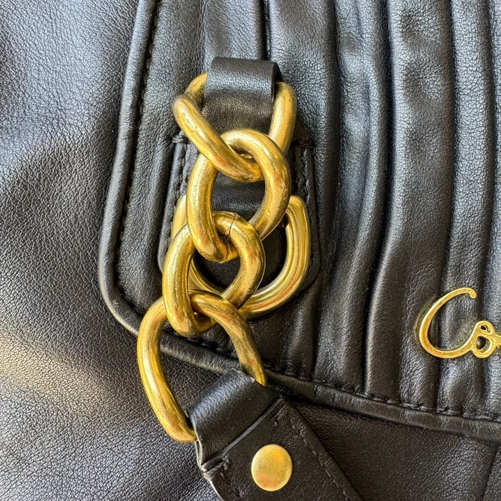 Coach Pleated Shoulder/Handbag & Necklace